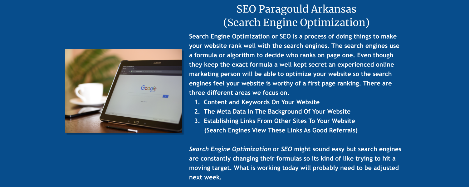 search engine optimization service paragould arkansas