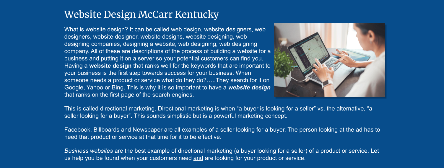 web design mccarr kentucky